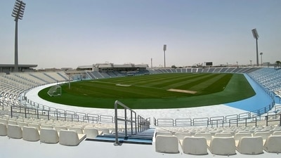 General view of Al Wakrah Sports Complex Stadium which will be used by England's team for the FIFA World Cup Qatar 2022, Doha, Qatar (REUTERS)