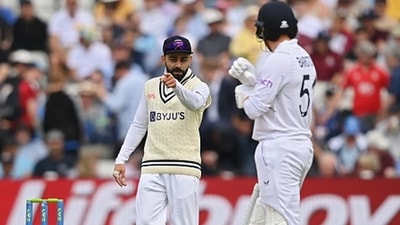 Tempers flared between Virat Kohli and Jonny Bairstow on Day 3. (Getty) Tempers flared between Virat Kohli and Jonny Bairstow on Day 3. (Getty)