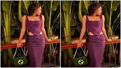 This is not the first time Masaba Gupta has delighted her fans with impeccable styling. Earlier, she had posted pictures in a coordinated purple ensemble, with 'date-night-look' written all over it. She wore a corset top and bodycon skirt set. (Instagram) This is not the first time Masaba Gupta has delighted her fans with impeccable styling. Earlier, she had posted pictures in a coordinated purple ensemble, with 'date-night-look' written all over it. She wore a corset top and bodycon skirt set. (Instagram)