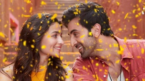 Ranbir Kapoor, seen here with his wife Alia Bhatt in Brahmastra's song Kesariya, says he would like his children to review all of his films.