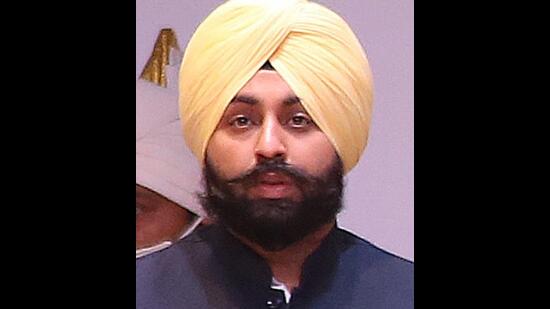 Punjab cabinet minister Harjot Singh Bains, while opposing issue of Sutlej Yamuna Link (SYL) canal, said Punjab doesn’t have even a single drop of water to share with other states. (HT Photo)