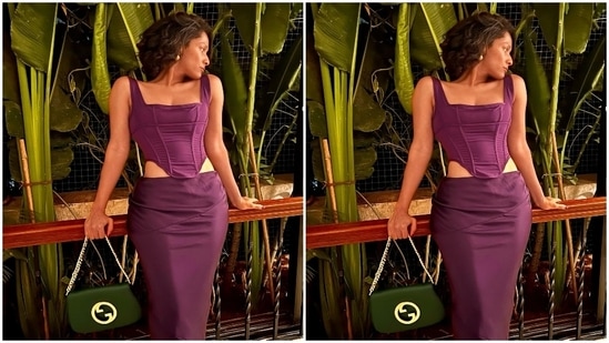 This is not the first time Masaba Gupta has delighted her fans with impeccable styling. Earlier, she had posted pictures in a coordinated purple ensemble, with 'date-night-look' written all over it. She wore a corset top and bodycon skirt set.(Instagram)