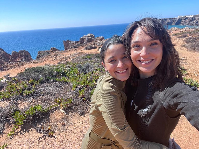 Alia Bhatt with Gal Gadot on the set of Heart Of Stone. Alia Bhatt with Gal Gadot on the set of Heart Of Stone.