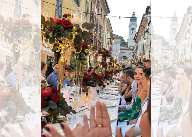 The Mayor of Menaggio allowed a wedding party to take over a public piazza and a whole street to set up a table for 240 guests The Mayor of Menaggio allowed a wedding party to take over a public piazza and a whole street to set up a table for 240 guests