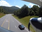 The image, taken from the Facebook video, shows the plane that a pilot landed on a highway.