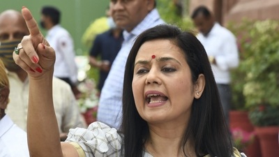 Mahua Moitra attacked the BJP after PM Modi's invocation of Goddess Kaali on Sunday. (PTI) Mahua Moitra attacked the BJP after PM Modi's invocation of Goddess Kaali on Sunday. (PTI)