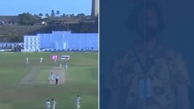 Warner sends message to broadcaster using stump mic (Twitter)