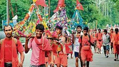 The Uttarakhand police have started registration of pilgrims for the upcoming Kanwar Yatra which is expected to draw around 4 crore devotees to Haridwar this year. (HT PHOTO.) The Uttarakhand police have started registration of pilgrims for the upcoming Kanwar Yatra which is expected to draw around 4 crore devotees to Haridwar this year. (HT PHOTO.)