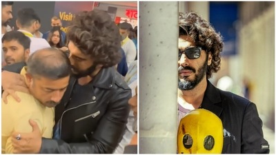 Arjun Kapoor hugged a paparazzo at Ek Villains promotions. Arjun Kapoor hugged a paparazzo at Ek Villains promotions.