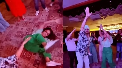 Neha Kakkar and Rohanpreet Singh dance on her birthday. Neha Kakkar and Rohanpreet Singh dance on her birthday.
