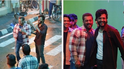Riteish Deshmukh shares pictures with Salman Khan. Riteish Deshmukh shares pictures with Salman Khan.