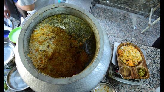 A preparation of flavoured rice with meat, biryani is a dish that is savoured by many on the festive occasion of Eid al-Adah. (Photo: Manish Rajput/HT) A preparation of flavoured rice with meat, biryani is a dish that is savoured by many on the festive occasion of Eid al-Adah. (Photo: Manish Rajput/HT)
