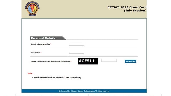 BITSAT Result 2022: Scorecards for July session released, direct link
