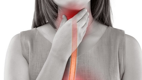 One of the most common Covid symptoms in vaccinated individuals is sore throat and a majority of people who got jabbed reported this symptom.(Pixabay)