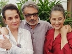Mumtaz with Sanjay Leela Bhansali and Manisha Koirala.