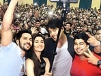 Varun Dhawan with Sidharth Shukla and Alia Bhatt.