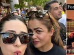 Karisma Kapoor and Amrita Arora's photos from London.