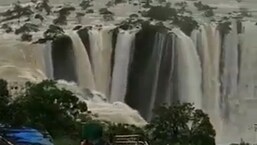 The famous Jog falls in Shivamogga district, Karnataka. (Image source: Screengrab of Twitter video/ErikSolheim)