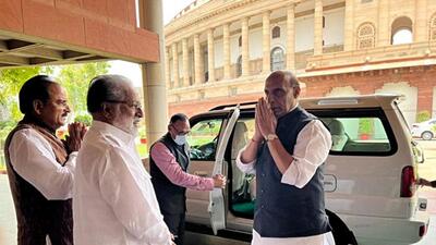 Defence minister Rajnath Singh and the three service chiefs on Monday briefed the panel on Agnipath, but some Opposition members — including those from the Congress, the NCP, the TMC and the RJD — pointed out loopholes in the new scheme. (ANI)