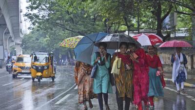 Several northern Telangana districts, which received unprecedented heavy rains till Sunday, witnessed some respite on Monday as the rainfall has subsided to a large extent. (AP) Several northern Telangana districts, which received unprecedented heavy rains till Sunday, witnessed some respite on Monday as the rainfall has subsided to a large extent. (AP)