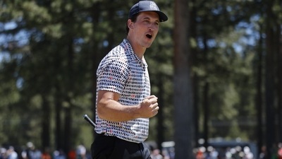 Actor Miles Teller reacts to the crowd after teeing off on the 17th hole during the final round of the American Century Championship at Edgewood Tahoe Golf Course in Nevada. He was recently seen as Lt. Bradley ‘Rooster’ Bradshaw in Tom Cruise-starrer Top Gun: Maverick. (Getty Images/AFP) (AFP) Actor Miles Teller reacts to the crowd after teeing off on the 17th hole during the final round of the American Century Championship at Edgewood Tahoe Golf Course in Nevada. He was recently seen as Lt. Bradley ‘Rooster’ Bradshaw in Tom Cruise-starrer Top Gun: Maverick. (Getty Images/AFP) (AFP)