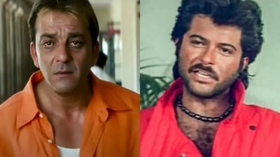 Sanjay Dutt in Munnabhai MBBS (left) and Anil Kapoor in Tezaab (right) both played thugs named Munna. Sanjay Dutt in Munnabhai MBBS (left) and Anil Kapoor in Tezaab (right) both played thugs named Munna.