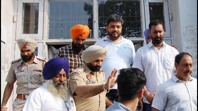 After his four-day police remand ended on Monday, AIT ex-chief Dinesh Bassi was again produced in a local court, which extended his custody by two days for further interrogation. (HT Photo)