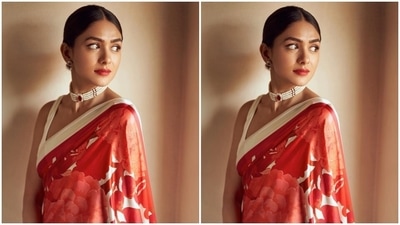 Mrunal, too, posted her pictures on the photo-sharing app with the caption, "Sita [heart emoji]." The Kshitij Jalori saree comes in a silk fabric, draping around the star's body gracefully. Mrunal wore it in the traditional style, letting the pallu fall from her shoulder. (Instagram)