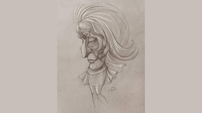 The optical illusion was posted by Ukrainian artist Oleg Shupliak on his website. (Oleg Shupliak) The optical illusion was posted by Ukrainian artist Oleg Shupliak on his website. (Oleg Shupliak)