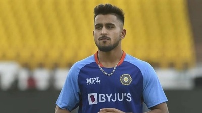 Umran ended up being India's most expensive bowler in the third T20I (PTI) Umran ended up being India's most expensive bowler in the third T20I (PTI)