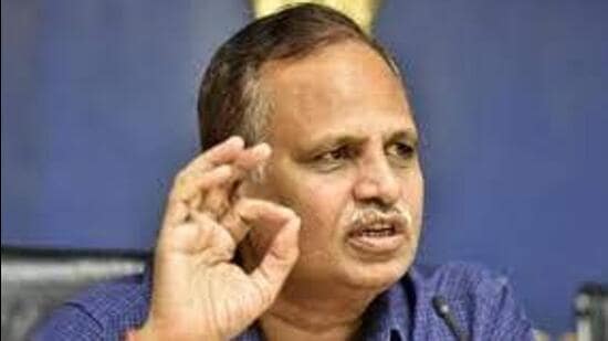 A Delhi court on Monday extended AAP minister Satyendar Jain’s judicial custody till July 20 in connection with a money laundering case. (HT FILE PHOTO.)