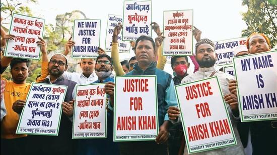 Amid state-wide protests that followed his death, the SIT was formed by chief minister Mamata Banerjee on February 21 with director general of police Manoj Malaviya as its head. (HT FILE PHOTO.) Amid state-wide protests that followed his death, the SIT was formed by chief minister Mamata Banerjee on February 21 with director general of police Manoj Malaviya as its head. (HT FILE PHOTO.)