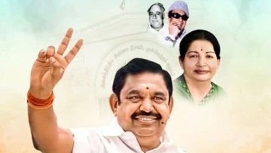 The new display picture of AIADMK Twitter handle features Edappadi Palaniswamy at the centre.(Twitter/AIADMK)