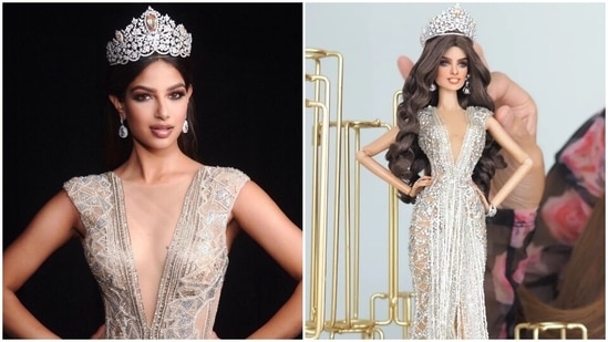 Harnaaz Sandhu is in love with the mini-doll version of her Miss Universe win look, the details will blow your mind&nbsp;(Instagram)