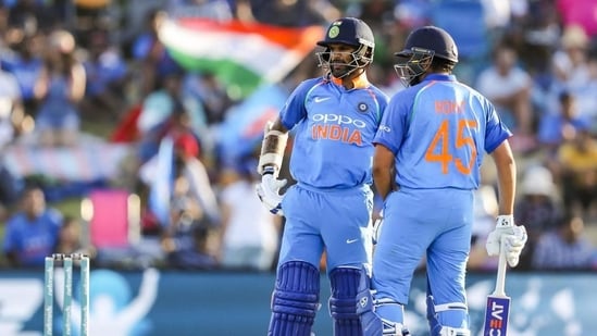 Rohit Sharma and Shikhar Dhawan are among the most prolific opening pairs in the history of ODI cricket(AP)