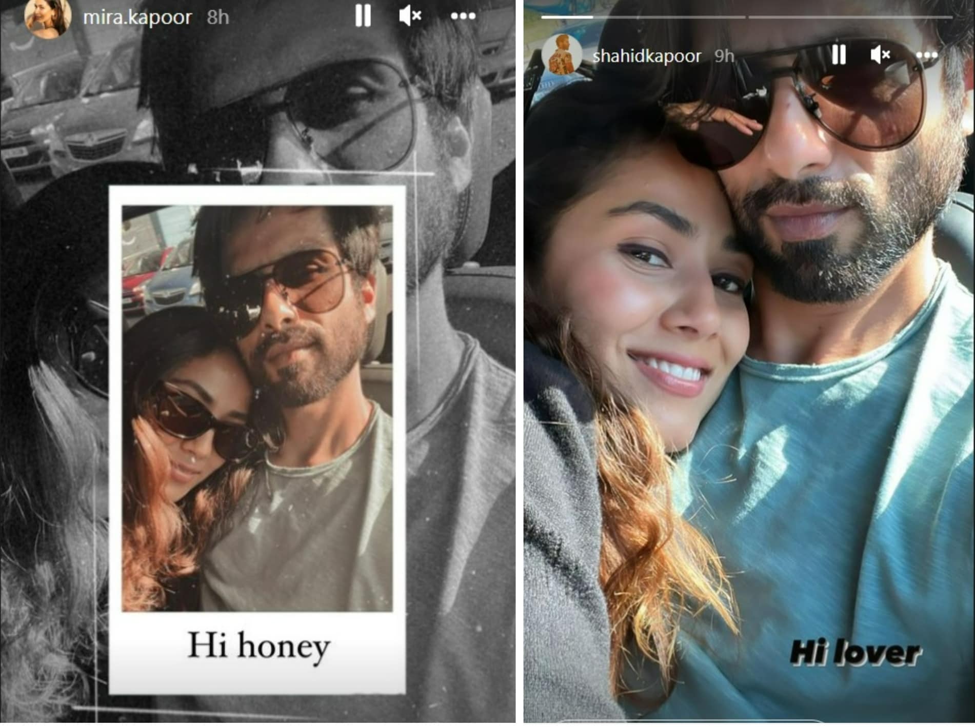 Mira Rajput and Shahid Kapoor greeted each other on Instagram. 