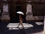 Temperatures were still several degrees cooler than the heatwave in parts of Spain and Portugal, where the mercury was set to soar past 40C.