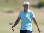 Former tennis player Ashleigh Barty during a celebrity fourball