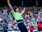 Olympic champion javelin thrower Neeraj Chopra reacts after setting a new national record and his personal best with a throw of 89.94m at the Stockholm Diamond League.(Twitter/GautamGambhir) Olympic champion javelin thrower Neeraj Chopra reacts after setting a new national record and his personal best with a throw of 89.94m at the Stockholm Diamond League.(Twitter/GautamGambhir)