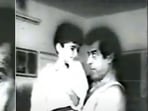 Snippets from an old ad featuring Dara Singh and Jugal Hansraj.