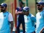 From Left: Virat Kohli, Wriddhiman Saha and Shikhar Dhawan From Left: Virat Kohli, Wriddhiman Saha and Shikhar Dhawan