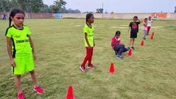 Villagers have even hired a coach and are providing free training and a nutritious diet to the budding athletes. It was constructed on a vacant piece of land in the village, which had become a dumping ground over time and was frequented by drug addicts. (HT Photo)