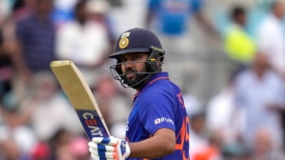 Rohit scored his 45th ODI half century (AP) Rohit scored his 45th ODI half century (AP)