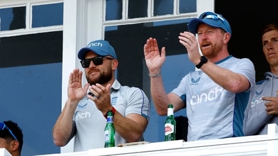 England head coach Brendon McCullum and coach Paul Collingwood (Reuters)