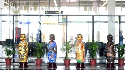 Deoghar airport has been built at a cost of  <span class='webrupee'>₹</span>400 crore. 