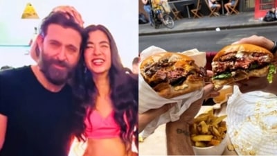 Hrithik Roshan and Saba Azad are currently in London. Hrithik Roshan and Saba Azad are currently in London.