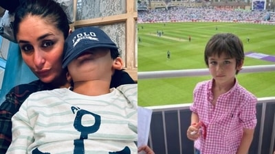 Kareena Kapoor's son Taimur Ali Khan watched his first match in London. Kareena Kapoor's son Taimur Ali Khan watched his first match in London.