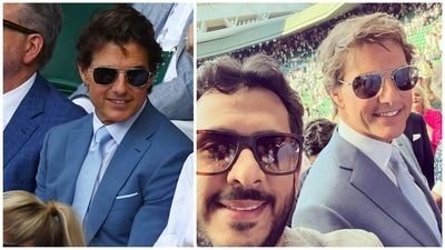 Aman Gupta met Tom Cruise at the Wimbledon. Aman Gupta met Tom Cruise at the Wimbledon. 