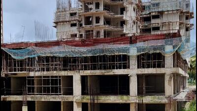 An under-construction building under Mantri Webcity project. (HT Photo) An under-construction building under Mantri Webcity project. (HT Photo)