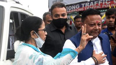 West Bengal chief minister Mamata Banerjee arrived in Darjeeling on Monday. (ANI)